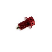 Magnetic Engine Oil Drain Plug - Red