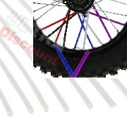 Spokes skins for dirt bike (12 pcs) - WHITE