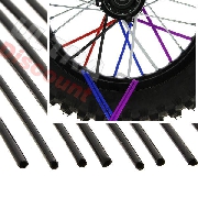 Spokes skins for dirt bike (12 pcs) - BLACK