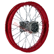 14'' Rear Rim for Dirt Bike AGB30 (type 4, Ø12mm) - Red