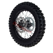 Full 14'' Rear Wheel for Dirt Bike AGB30 - Black