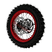 Full 12'' Rear Wheel for Dirt Bike AGB29 - Red