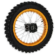 Full 14'' Rear Wheel for Dirt Bike AGB30 - Gold