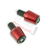 Custom Handlebar End Plugs (type 7) - red for ATV liquide 200cc