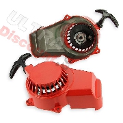 Mini moto Aluminium Pull starter pocket bike Supermoto - Red