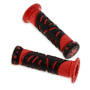 Non-Slip Handlebar Grip Star - Red-Black Type 2 Pocket Bike