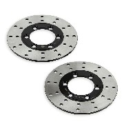 Pair of Front Brake Discs for ATV Bashan Quad 200cc (BS200S-7)