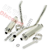 Exhaust chrome out double for Dax 125cc