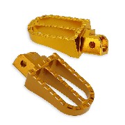 Custom Steel Made Foot Pegs for Dirt Bike - Gold