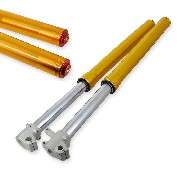 Hight Quality Front Fork Tubes 800mm, dual adjustment, 12/20mm axles - Gold