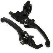 Pair of UD Racing Aluminum Levers for Dirt Bike - Black