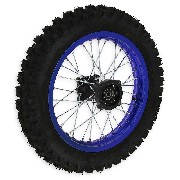 Full 14'' Rear Wheel for Dirt Bike AGB30 - Blue