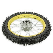 14'' Front Wheel for Dirt Bike AGB27 (10mm Tread Lug) - Gold