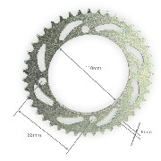 43 Tooth Reinforced Rear Sprocket for Dirt Bike (model 4 - 420)