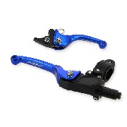 Pair of Aluminum Levers for Dirt Bike Blue (type2)