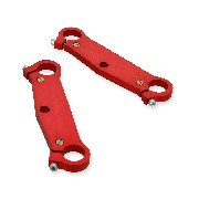 Pair of Custom Triple Trees for Pocket Bike - Red