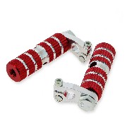 Aluminum Foot Pegs - TAF02 - Red