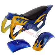 Fairing for Cross Pocket Bike (type 1) - Blue-Yellow