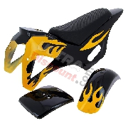 Fairing for Cross Pocket Bike (type 1) - Black-Yellow