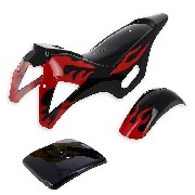 Fairing for Cross Pocket Bike (type 1) - Black-Red