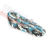 Saddle style for pocket bike cross camouflage blue type1