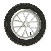 Complete rear wheel for Cross Pocket Bike (8'' alu)