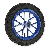 Complete rear wheel for Cross Pocket Bike (8'' blue)