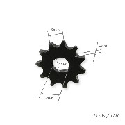 Pinion for electric motor