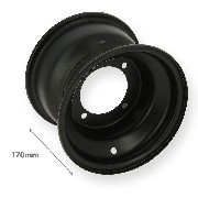 Rear Rim for ATV Quad 200cc  Black (18x9.5-8) 170mm