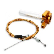 HQ Billet Quick Throttle (Gold) + Throttle Cable (Gold)