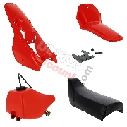 Fairing set complete for Yamaha PW80 (Red)