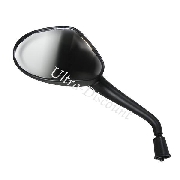 Left Mirror for Baotian Scooter BT49QT-12 - Black - Type 2