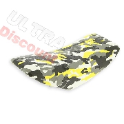 Saddle for pocket ATV style military yellow