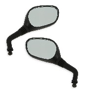 Pair of mirrors for Chinese Scooter - Black
