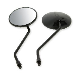 Pair of mirrors BLACK for Spare Bubbly Skyteam (Black edition Ø10)