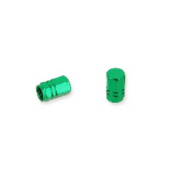 Pair of valve caps green