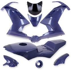 Carbon Fairing - Special Edition - for Pocket Bike Nitro - Blue, Pocket Bike Nitro Parts