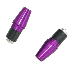 Custom Handlebar End Plugs (type 5) - Purple, Shineray Parts ATV 200STIIE and STIIEB