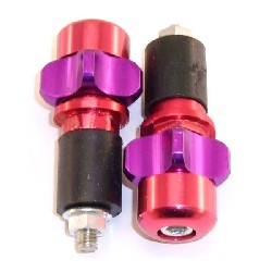 Custom Handlebar End Plugs (type 2) - Red-Purple, Shineray Parts ATV 200STIIE and STIIEB