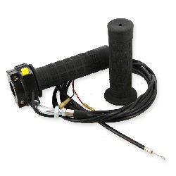 Throttle grip with kill switch and cable for gas-powered scooter