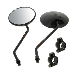 Pair of mirrors black + support for Citycoco (Black edition Ø10)