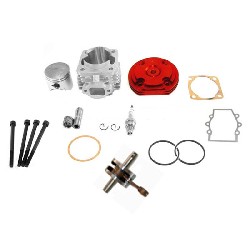 Head Kit 53cc - 4 transfer ports - Racing Crankshaft - 10mm axle (type B) - Red