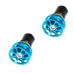 Custom Handlebar End Plugs (type 3) - Blue