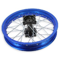 14'' Rear Rim for Dirt Bike AGB30 (type 4) - Blue, Dirt Bike Spare Parts