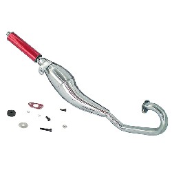 Custom Stainless Steel Exhaust for Pocket Supermoto (type 2) - Red