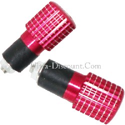 Custom Handlebar End Plugs (type 6) - Red