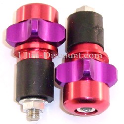 Custom Handlebar End Plugs (type 2) - Red-Purple
