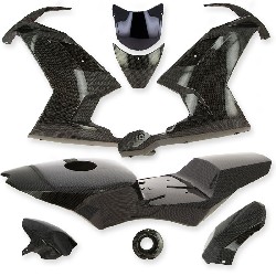 Carbon Fairing - Special Edition - for Pocket Bike MT4 - Black, Parts Pocket Blata MT4