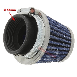 Large scone airfilter for Dirt Bike Ø44mm (Blue)