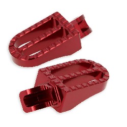Custom Aluminum Foot Pegs for Dirt Bike - Red